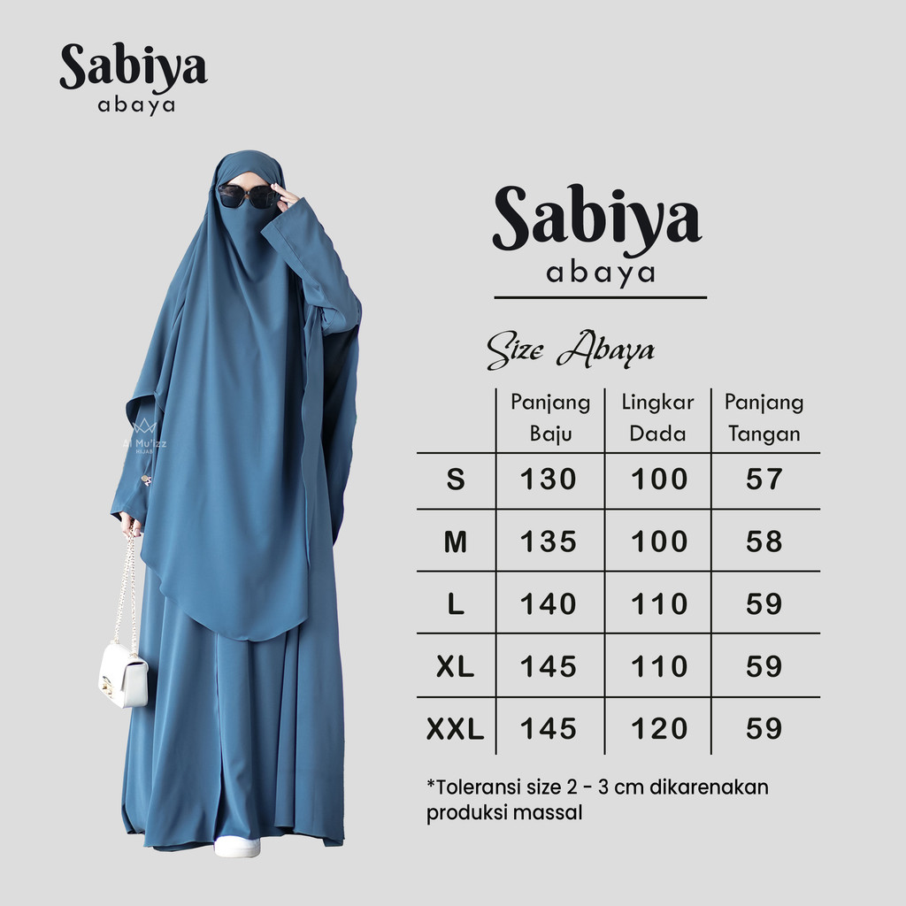 Hijab Almuizz - Sabiya Abaya Dress Gamis Anti UV Outfit umroh haji (Abaya Only)