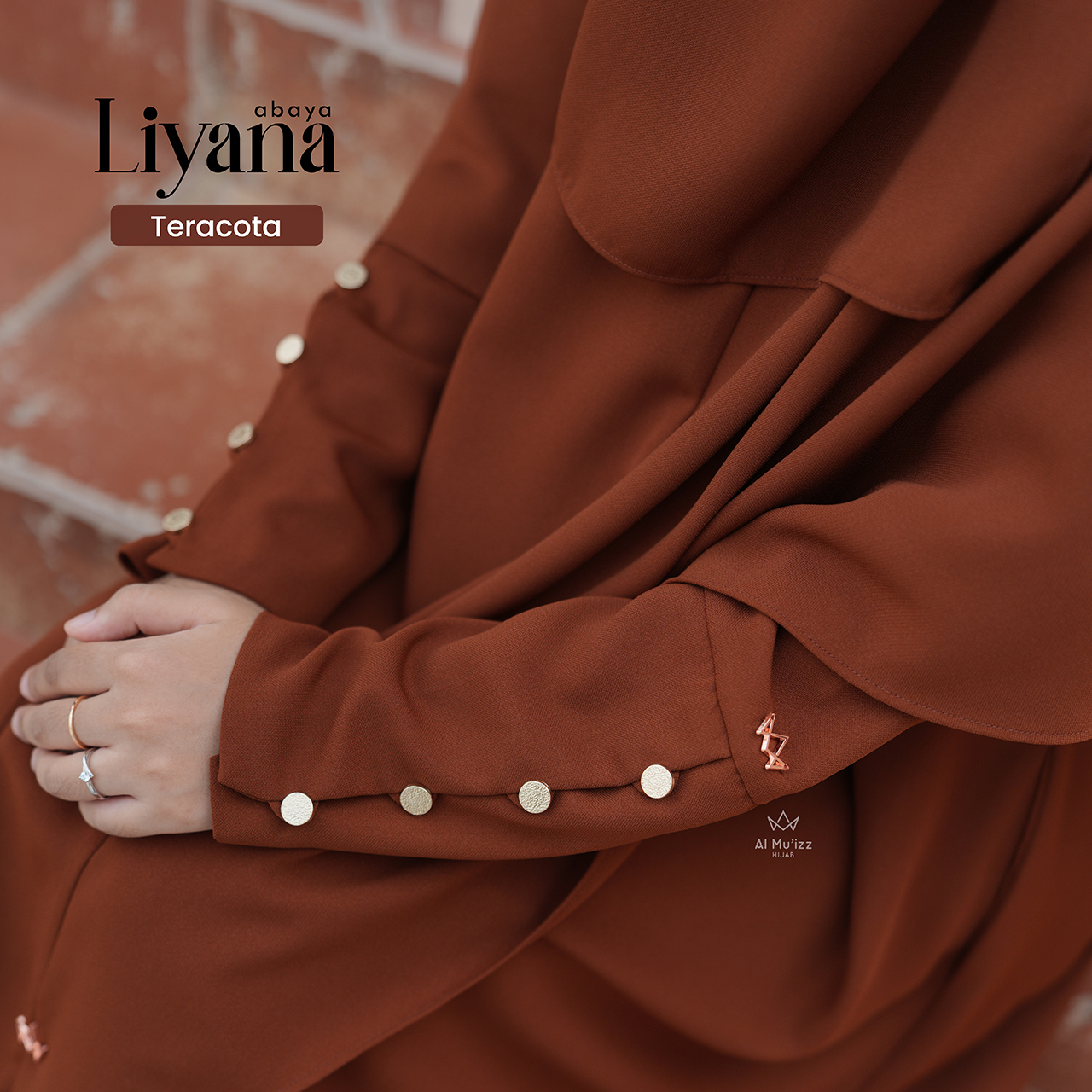 Hijab Almuizz - Liyana Abaya Gamis Dress Lengan tangan Kancing Busui Umroh Haji (Abaya Only)