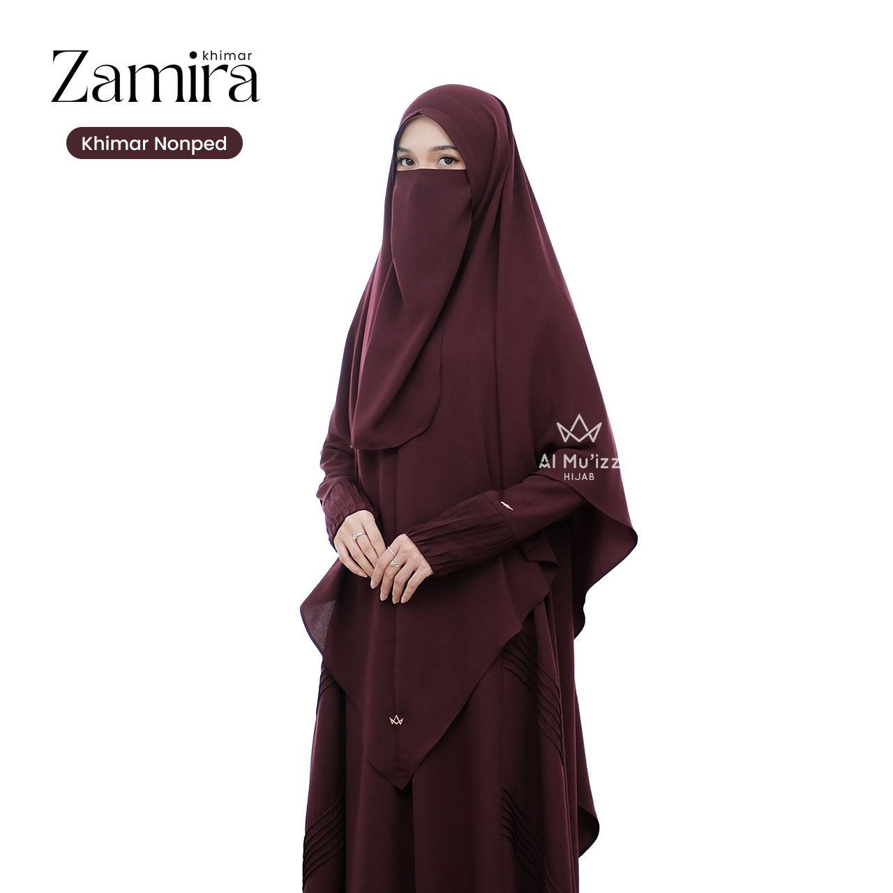 Hijab Almuizz - Zamira French Khimar Nonped Hijab Instan Syari