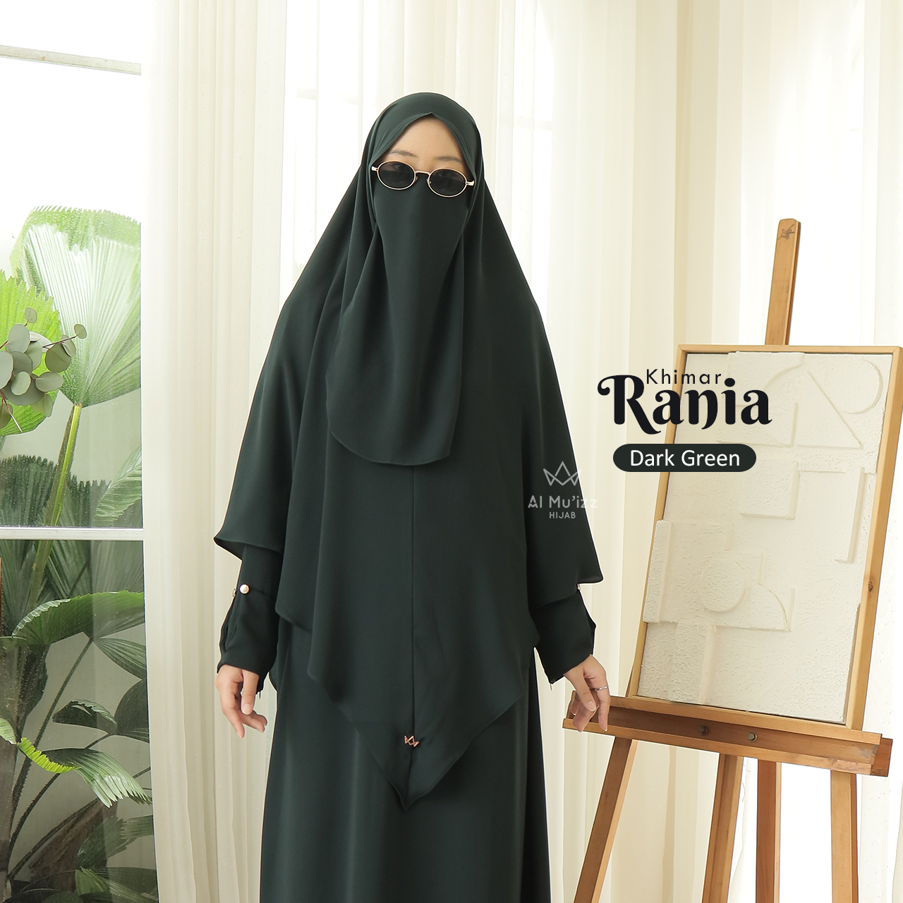 Hijab Almuizz - (FK ONLY) Rania French Khimar Jilbab Cadar Syari Jumbo Anti UV UPF50 ++