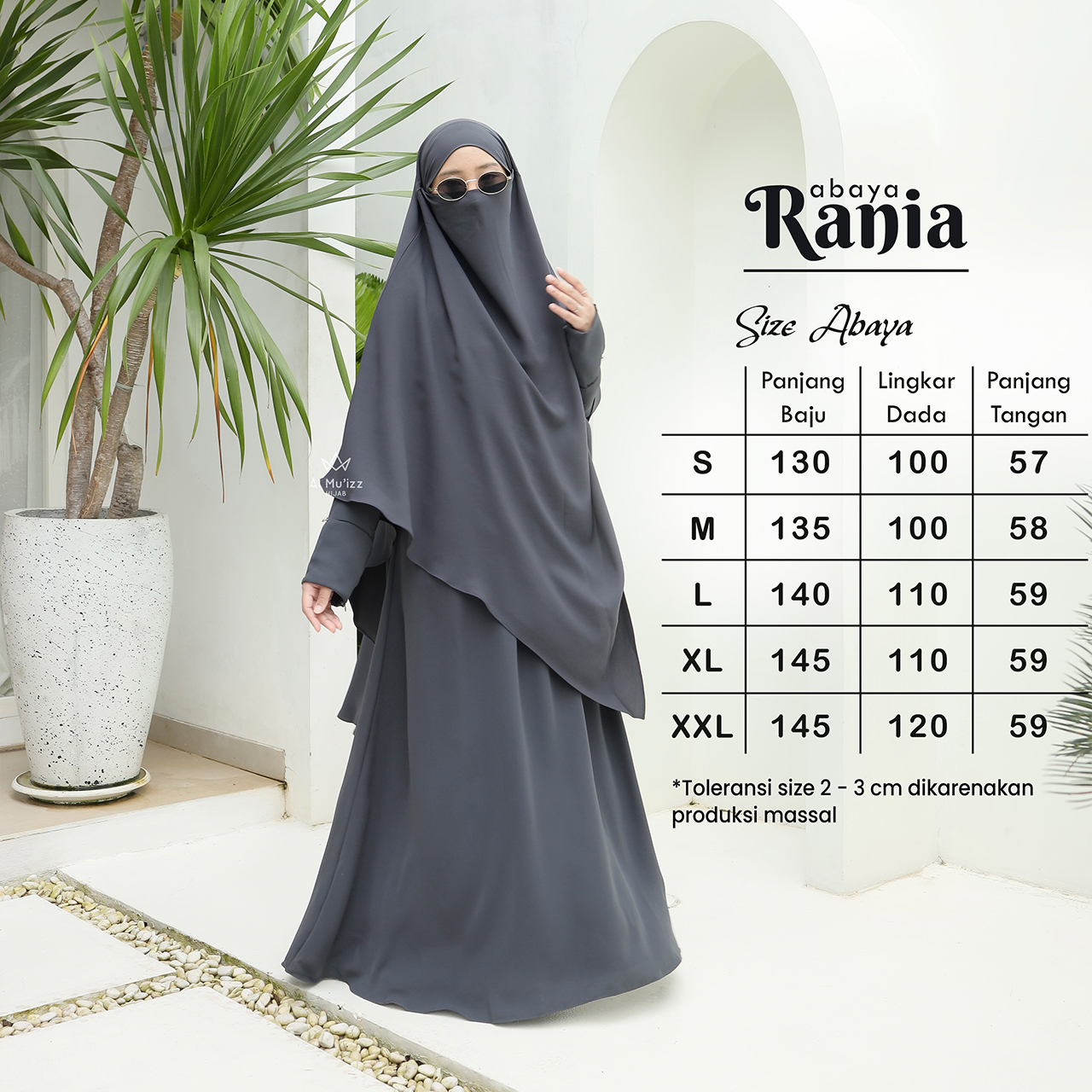 Rania Abaya Dress Gamis Anti UV UPF 50 ++ Certified Lebaran 2026 (Abaya Only)
