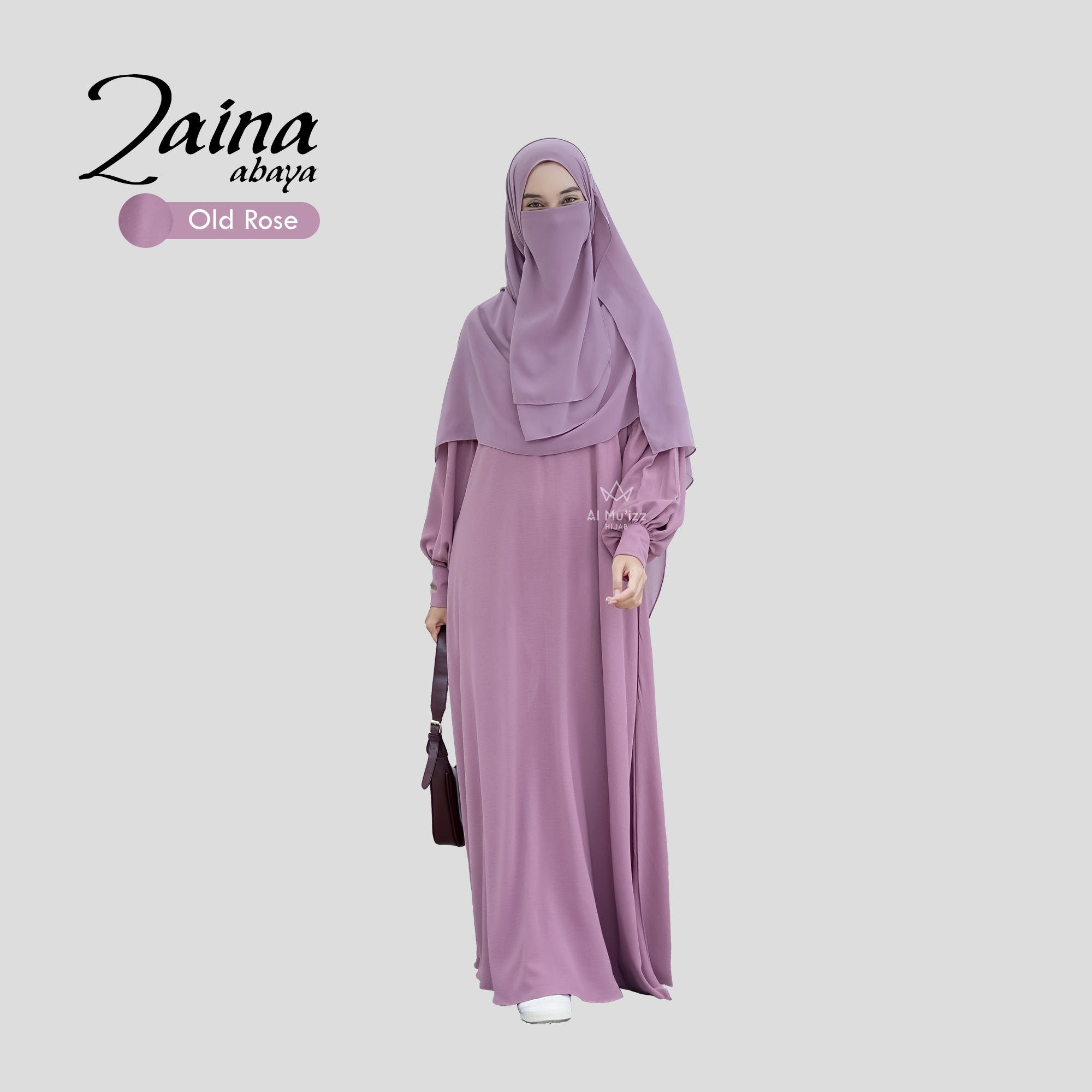 Hijab Almuizz - Zaina Abaya Basic Batwing Crinkle Polos Muslimah (Abaya Only)
