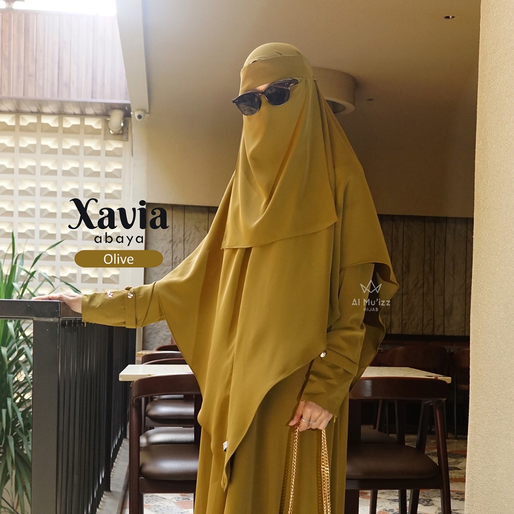 Hijab Almuizz - Xavia French Khimar Nonped Hijab Instan Syari