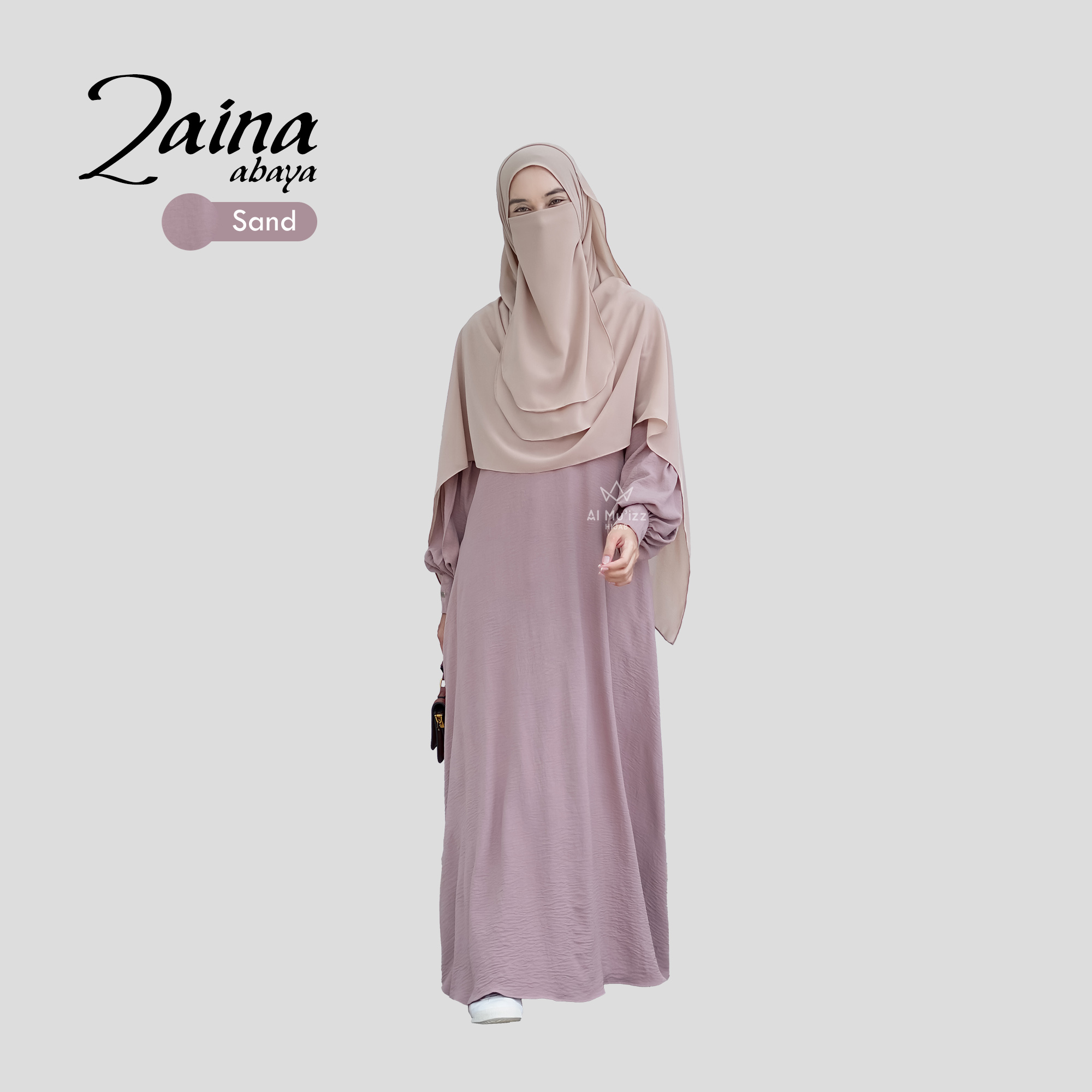 Hijab Almuizz - Zaina Abaya Basic Batwing Crinkle Polos Muslimah (Abaya Only)