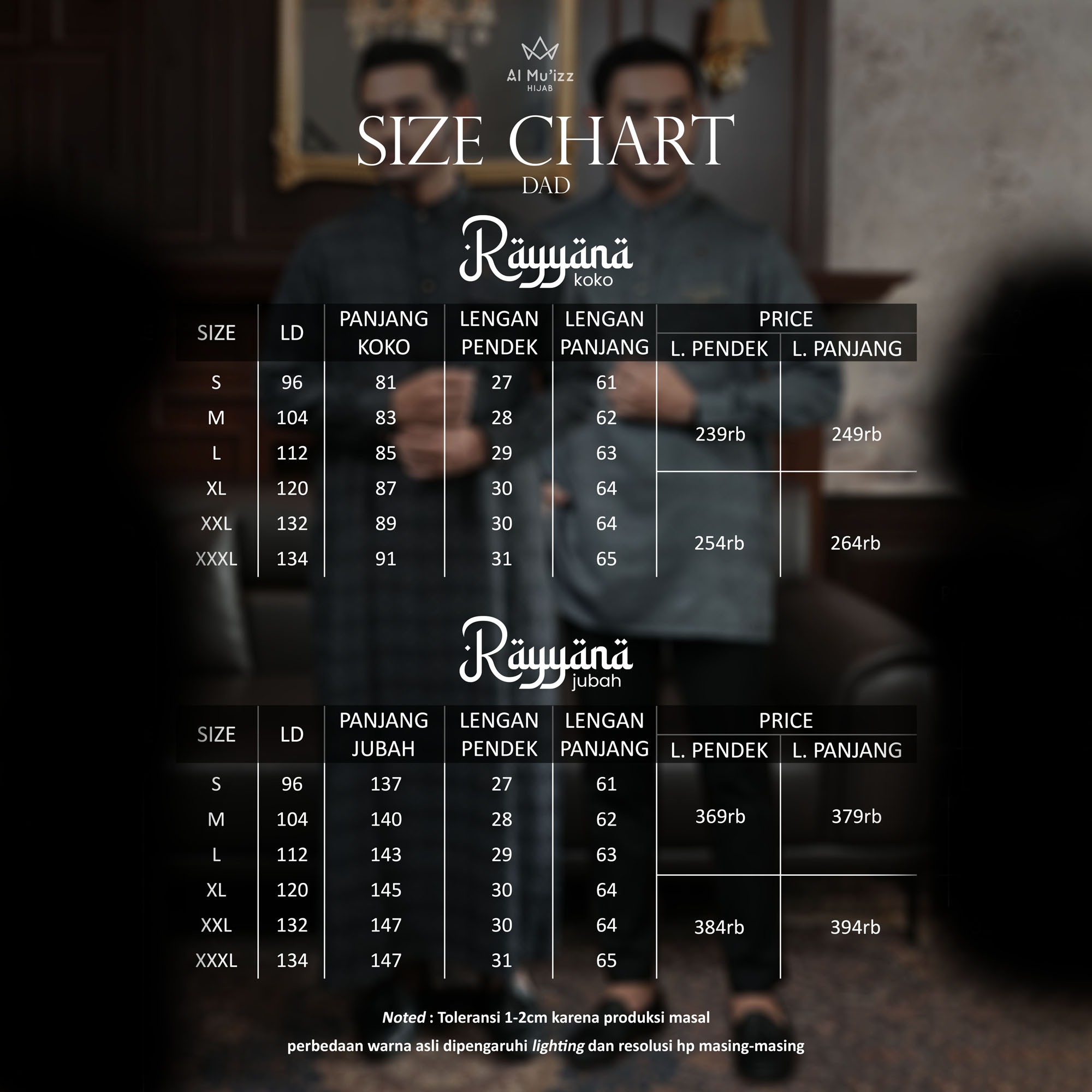 Rayyana Dad (Koko Dewasa / Jubah Dewasa) PO
