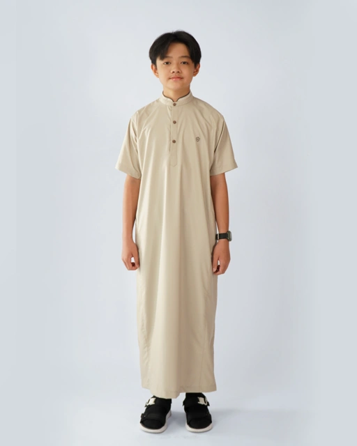 Image of Makhtab Thawb Shafaa Brown Kids