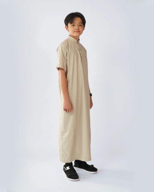 Image of Makhtab Thawb Shafaa Brown Kids