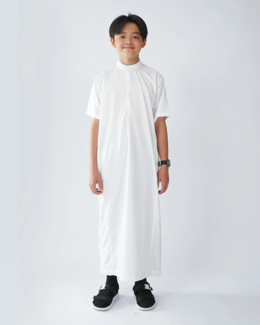 Image of Makhtab Thawb Zamir White Kids