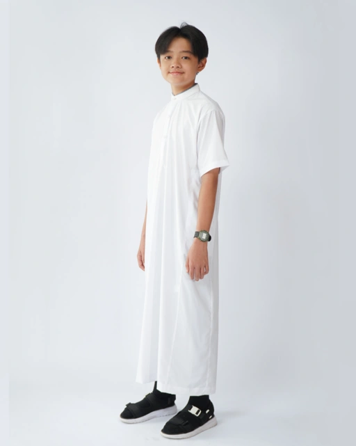 Image of Makhtab Thawb Zamir White Kids