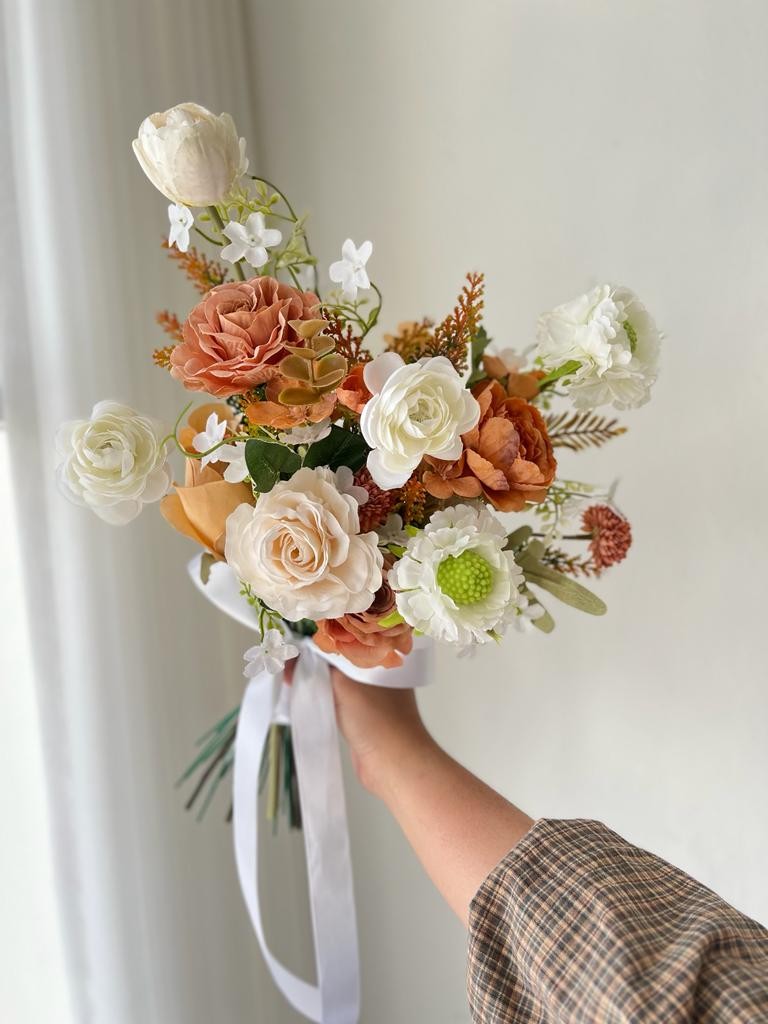 Caramel Artificial Wedding Bouquet