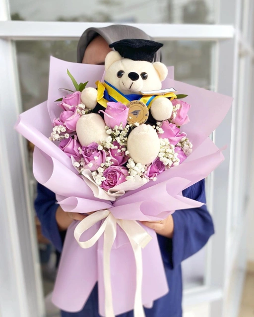 Image of Lilac Rose Graduation Bouquet