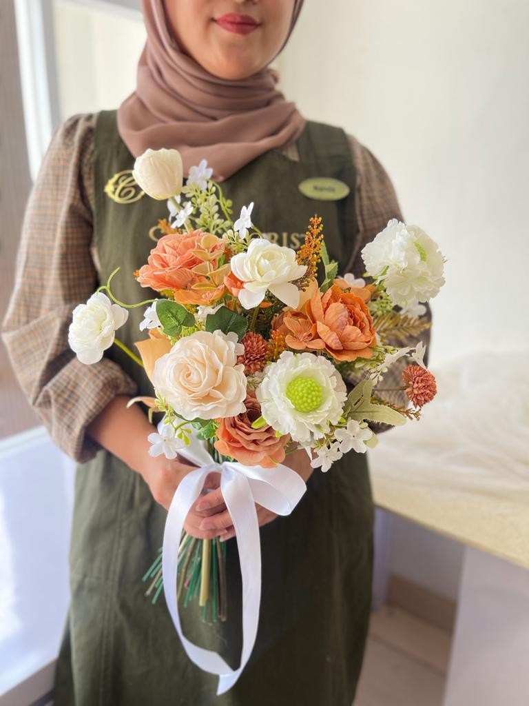 Caramel Artificial Wedding Bouquet