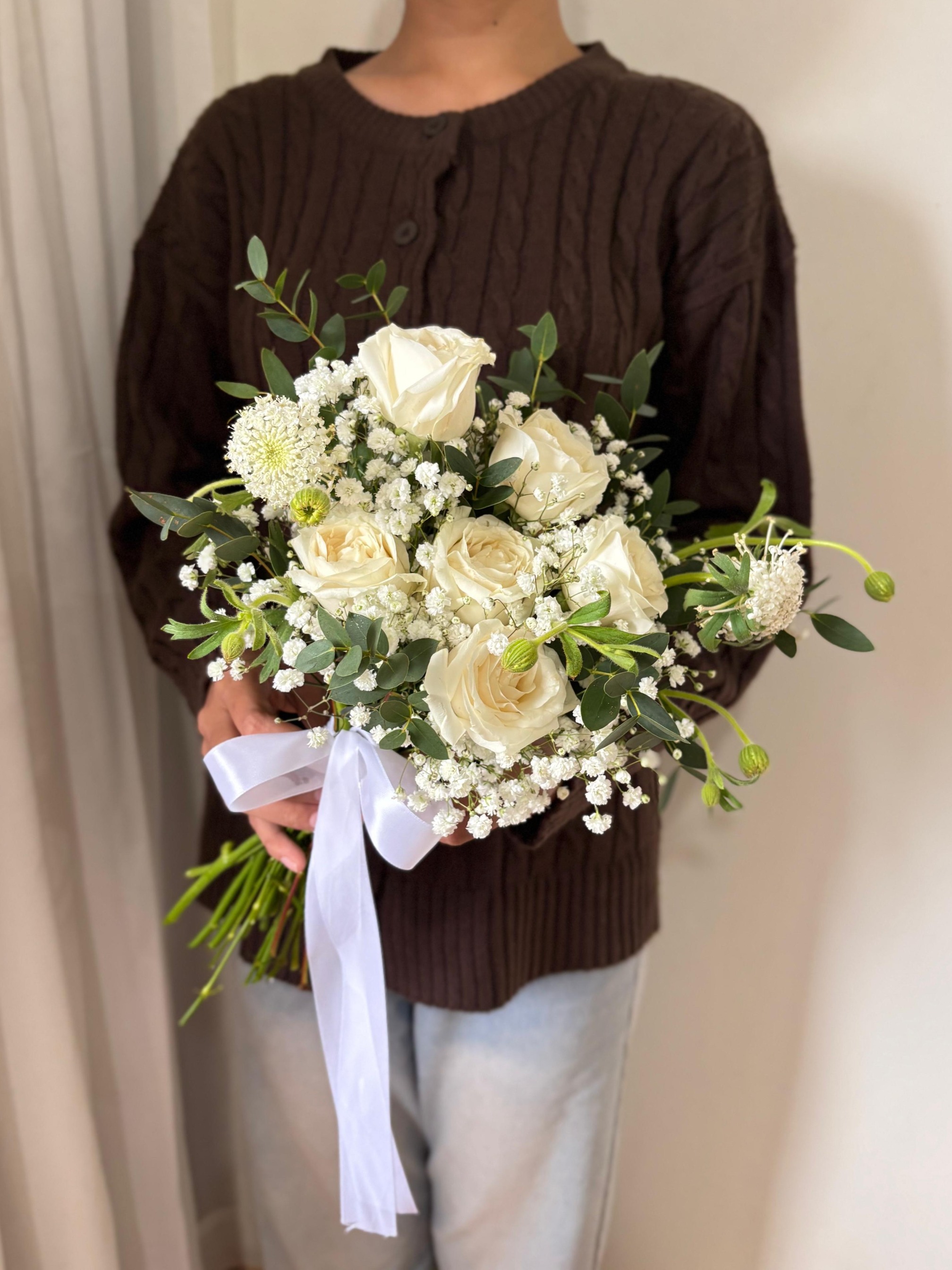 Holy White Wedding Bouquet