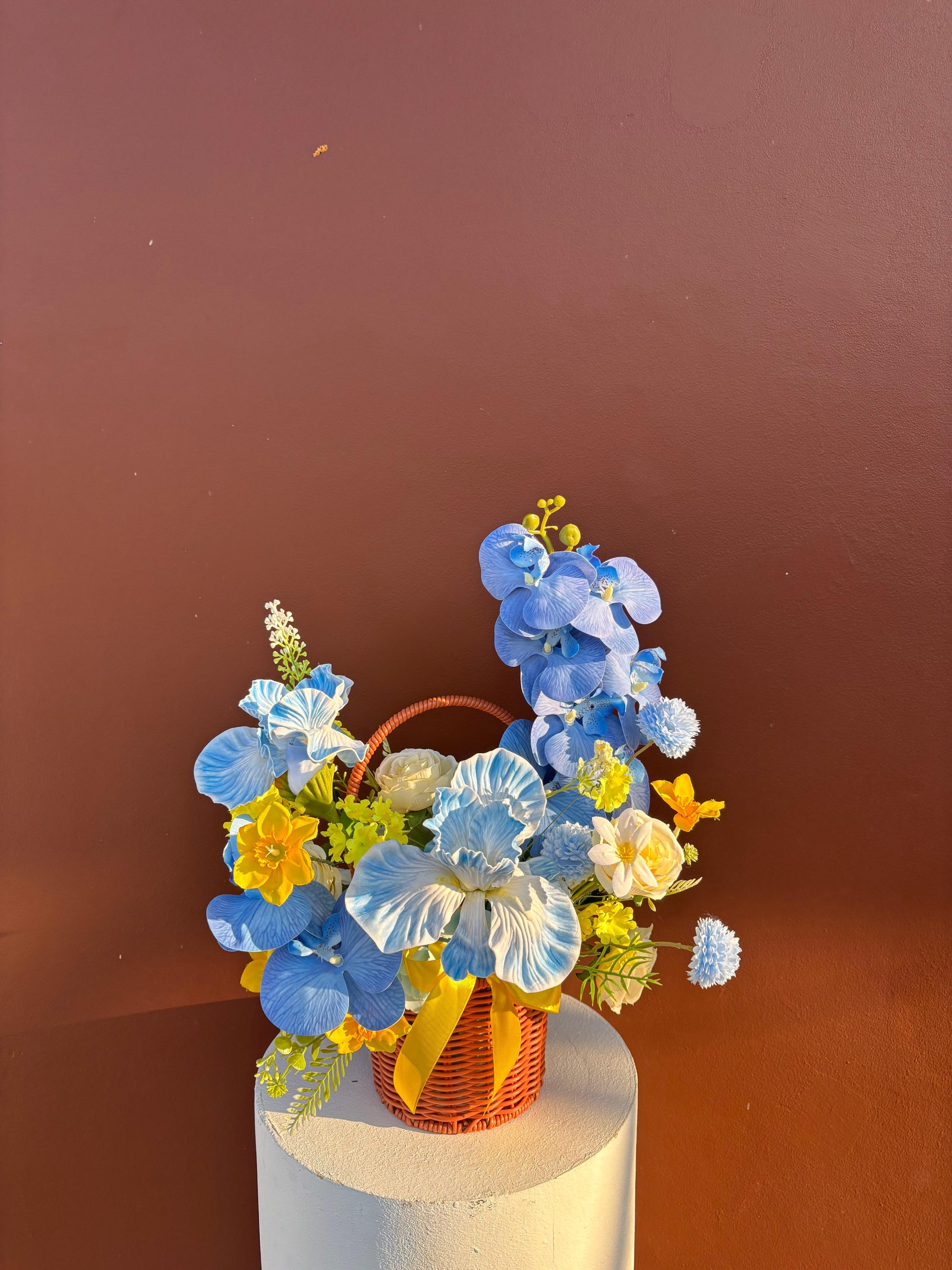 Irish Artificial Flower Basket