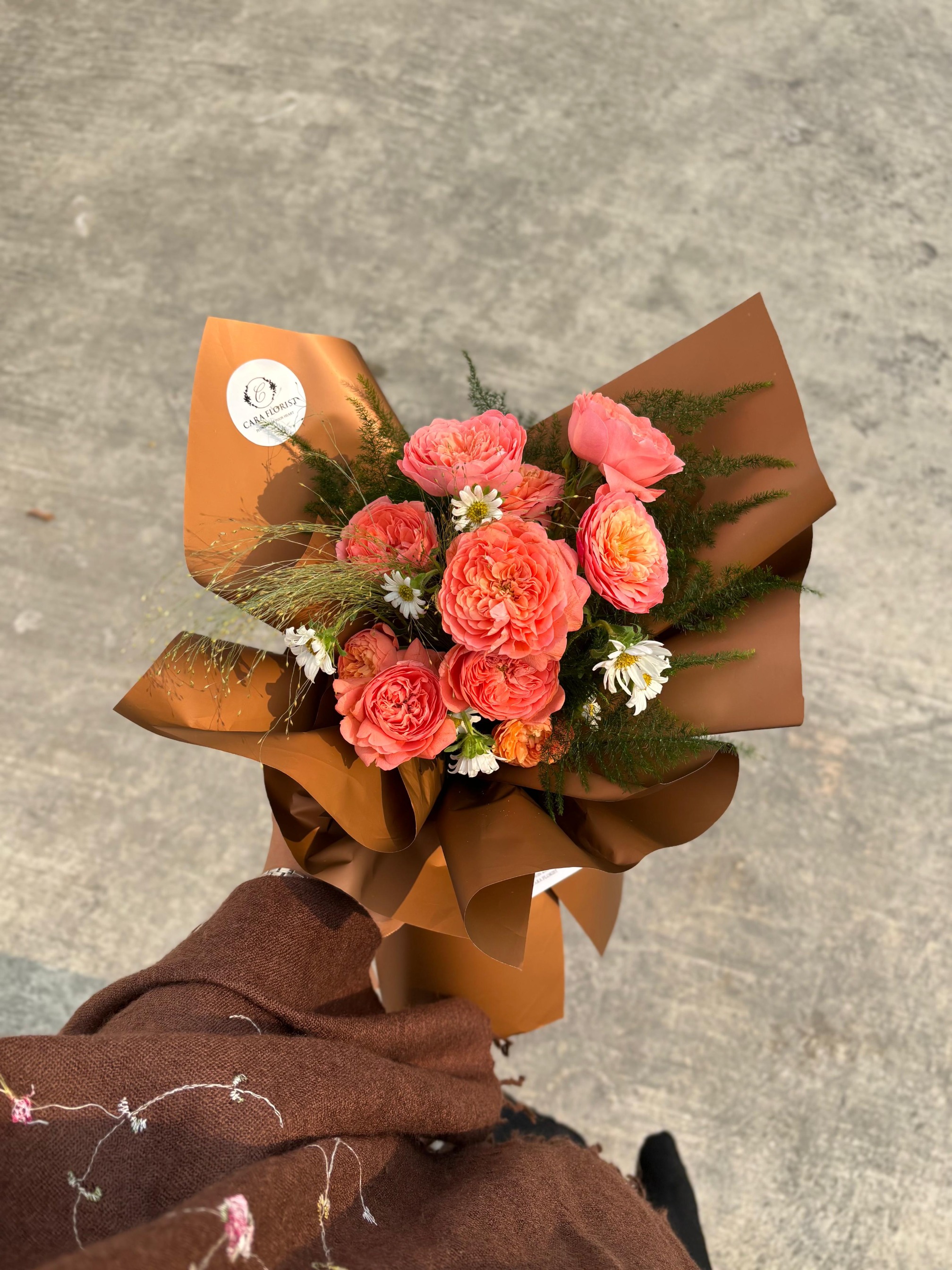 Apricot Rose Bouquet