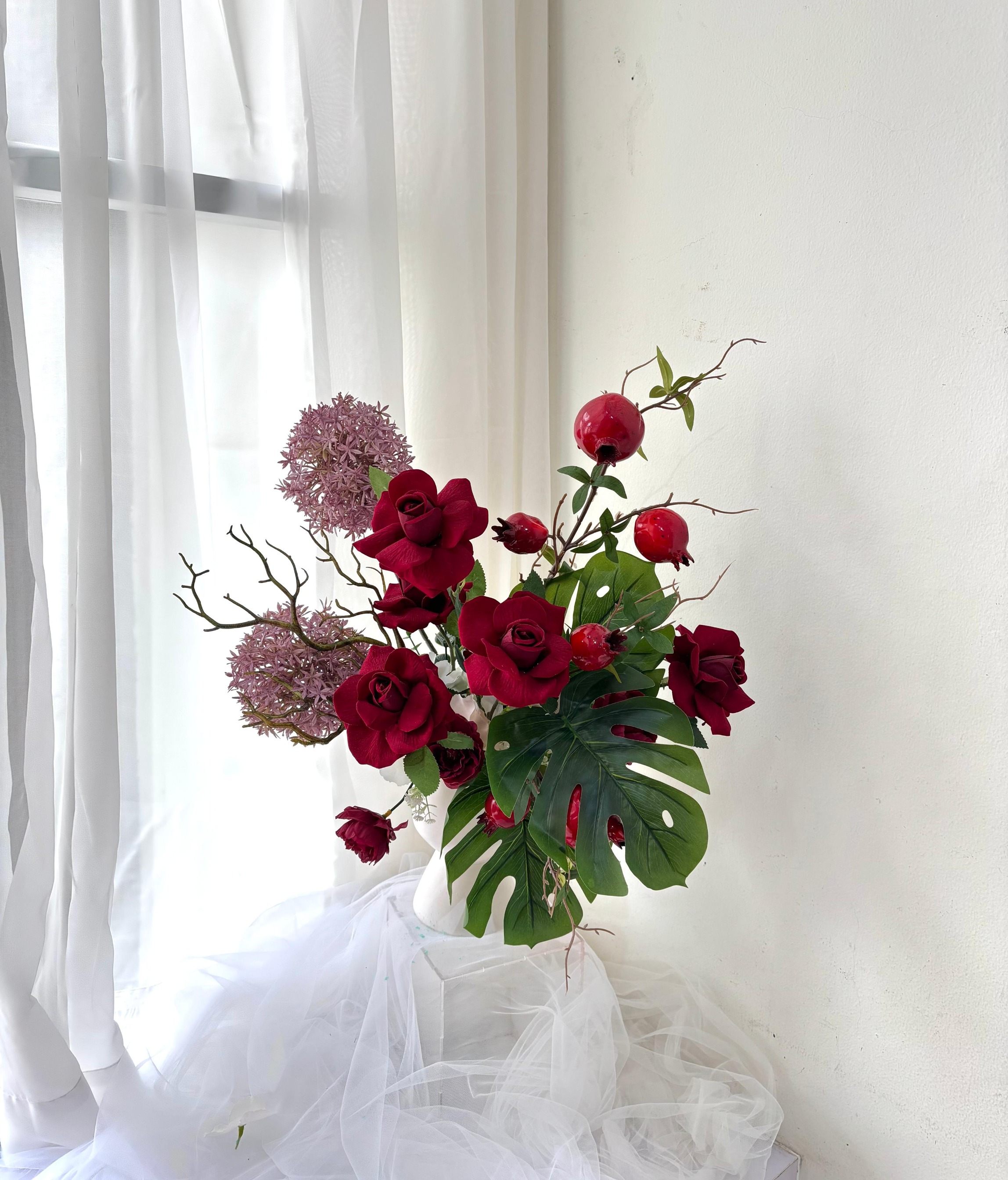 Allium Artificial Flower Vase
