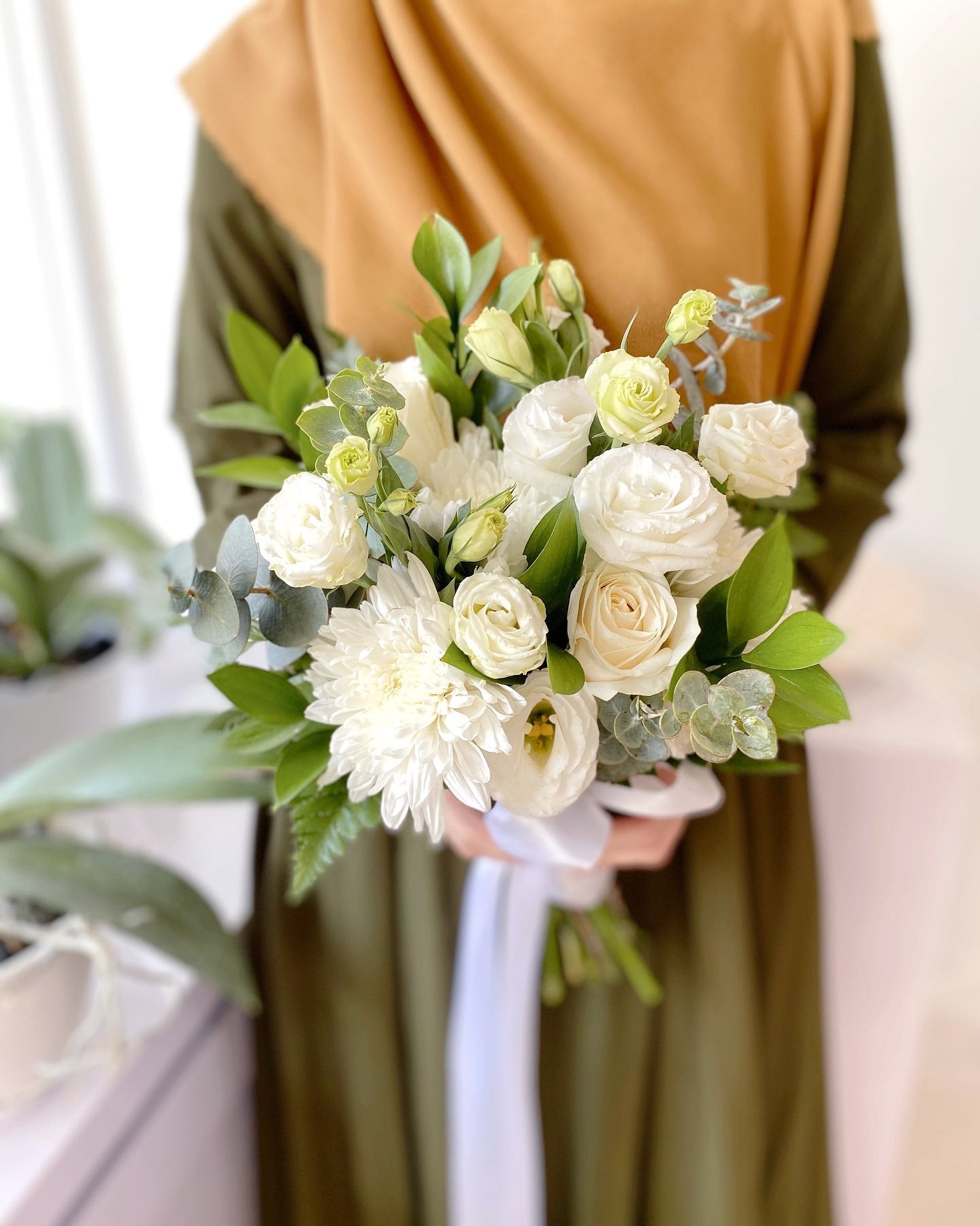 Pure White Wedding Bouquet