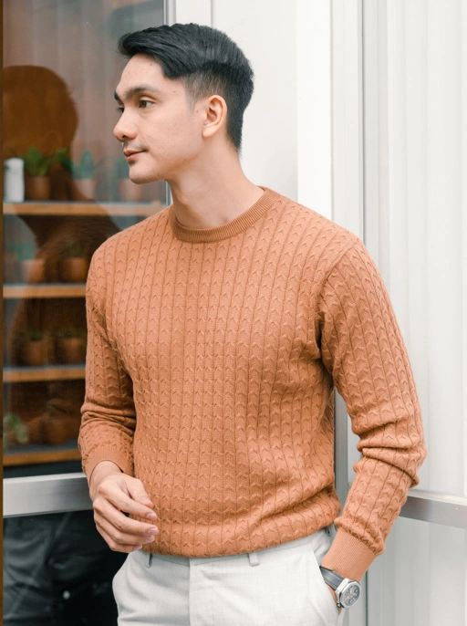 Image of Brown Sugar Crewneck Einkorn Knitwear