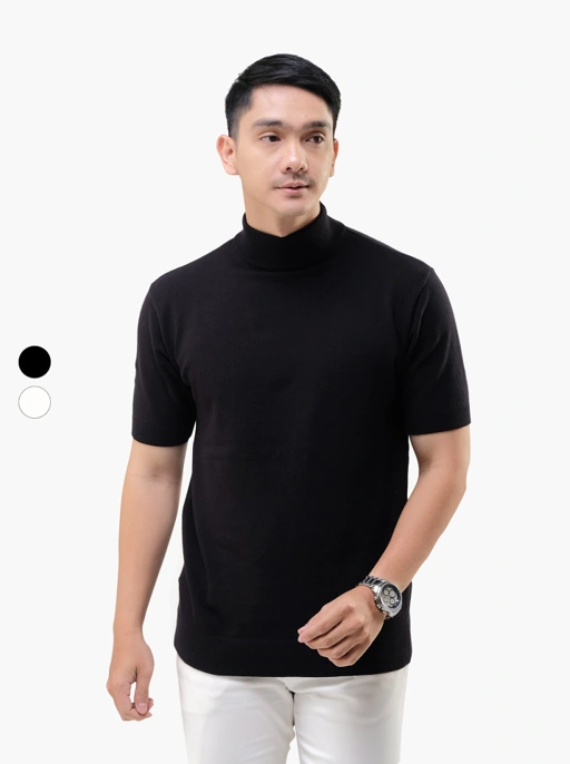 Image of Mockneck Short Sleeve Knitwear