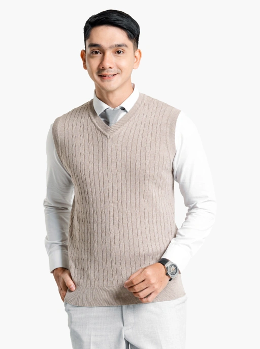 Image of Choco Cable Vest Knitwear