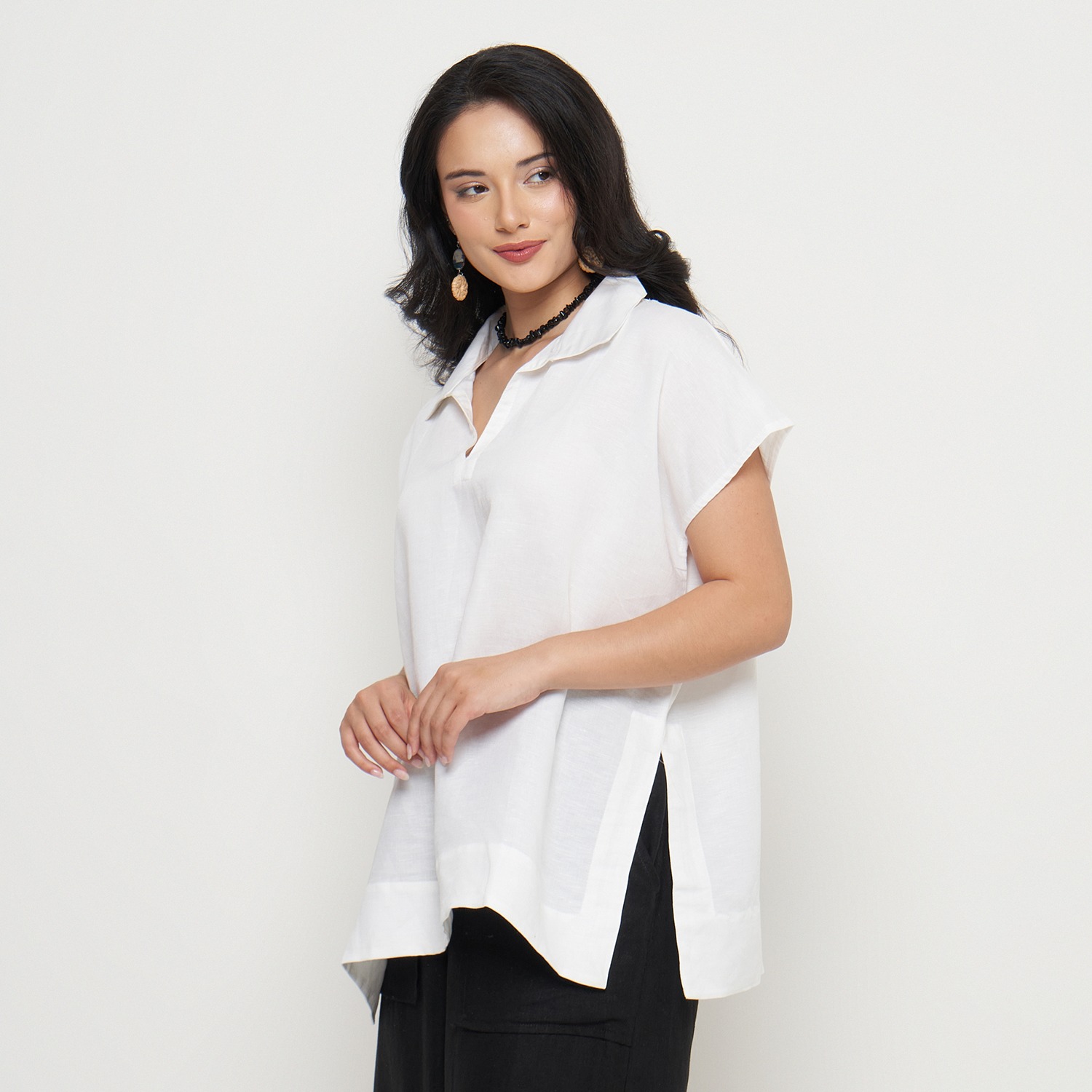 IVORY LINEN TOP