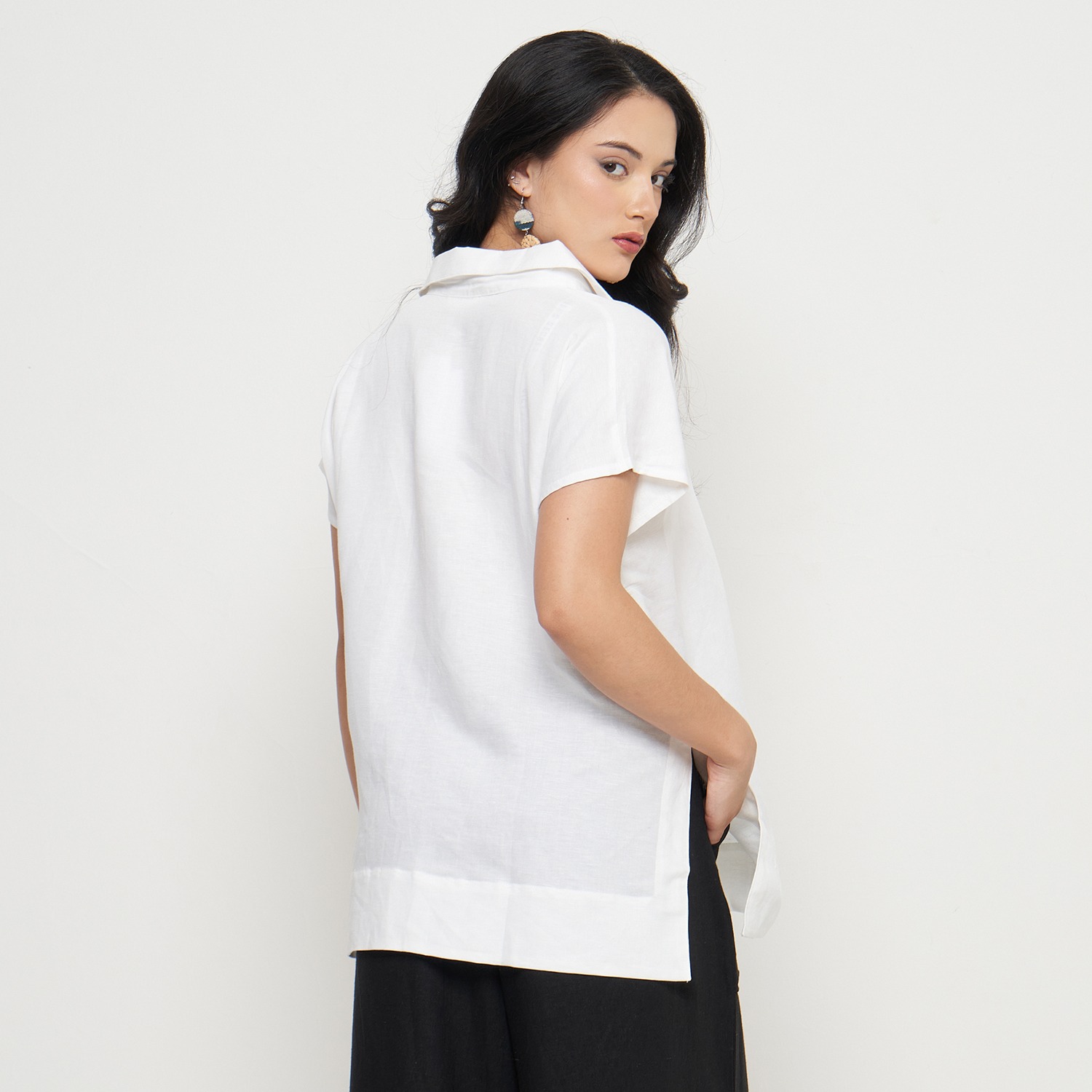 IVORY LINEN TOP