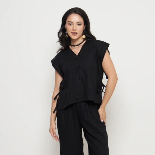 KEBAYA LINEN IKAT HITAM