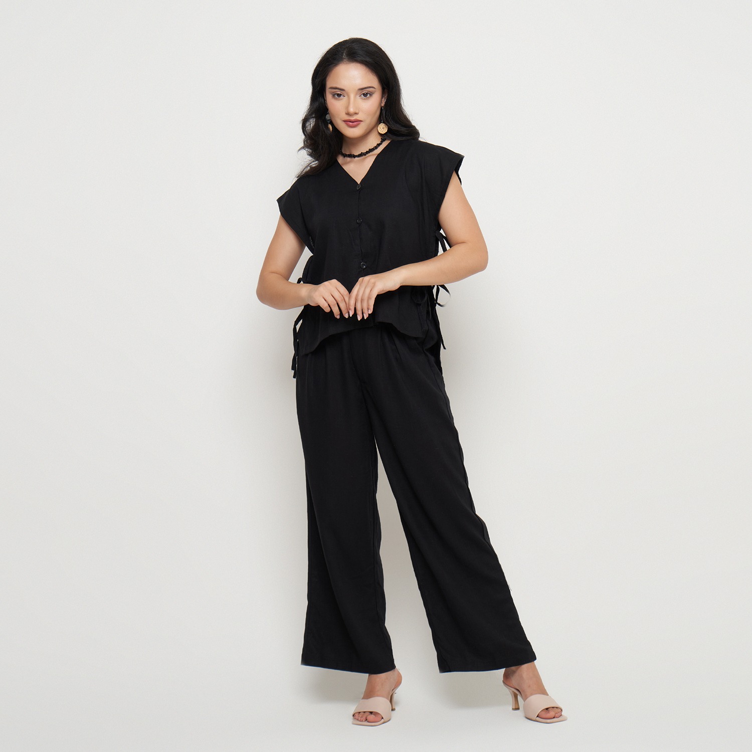 KEBAYA LINEN IKAT HITAM