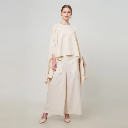 LINEN WIDE PANTS ET