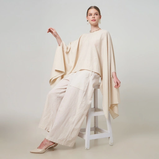 LINEN WIDE PANTS ET