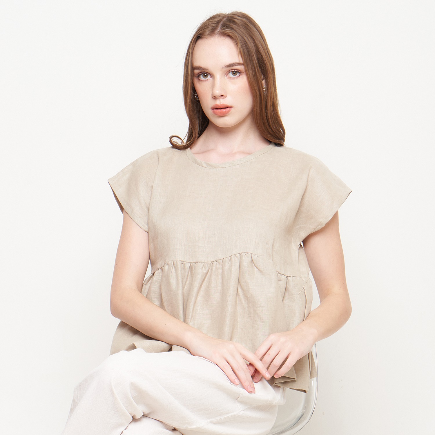 NEW DAILY RUFFLE TOP COKSU AND KREM