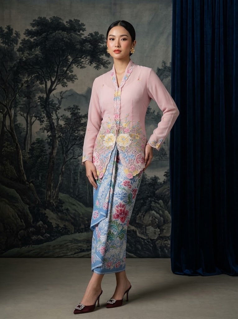 ZAALI - Kebaya Peony Embroidery