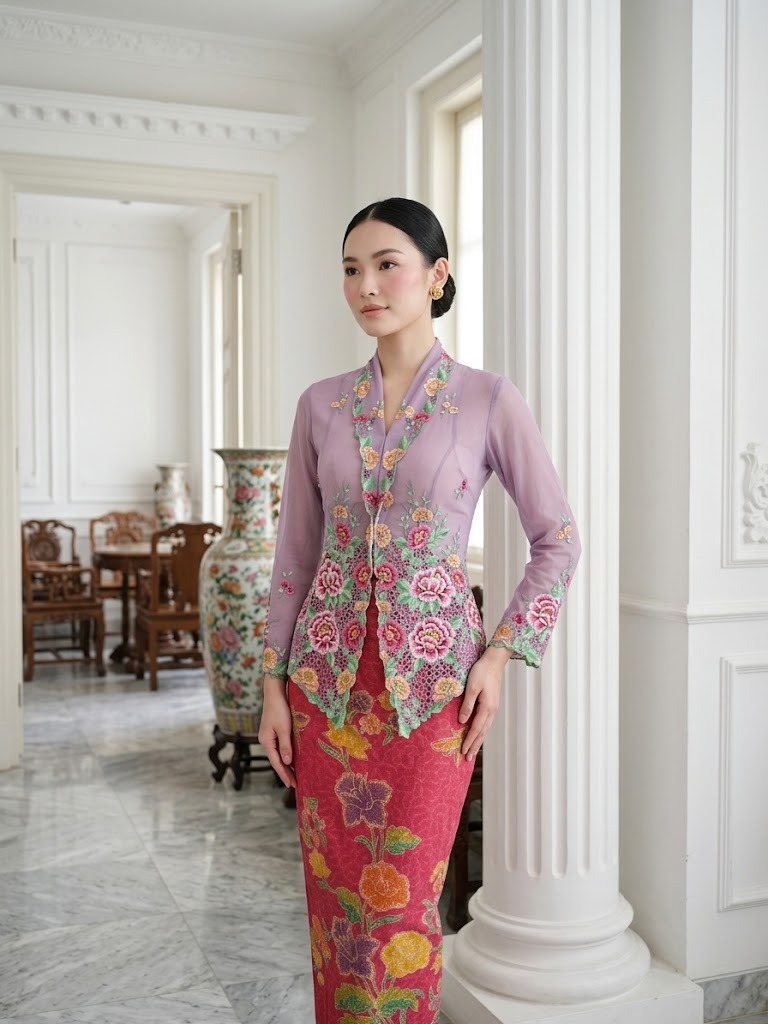 ZAALI - Kebaya Gardenia Rose