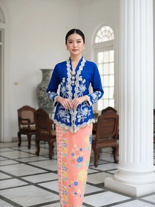 Image of Kebaya Dara Petunia Embroidery