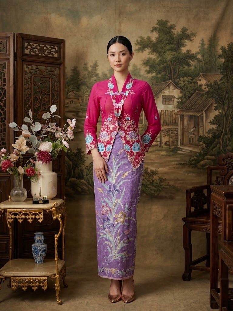 ZAALI - Kebaya Carnation Embroidery