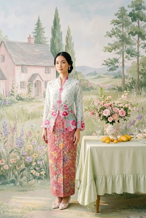 ZAALI - Kebaya Peony Embroidery