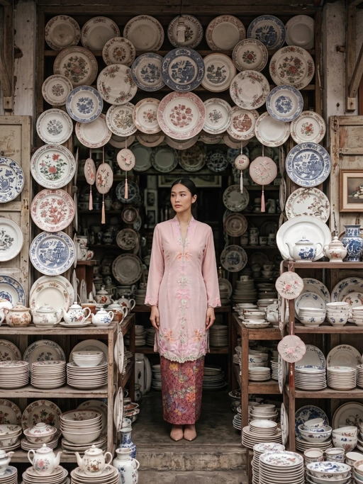 ZAALI - Long Kebaya Amaryllis