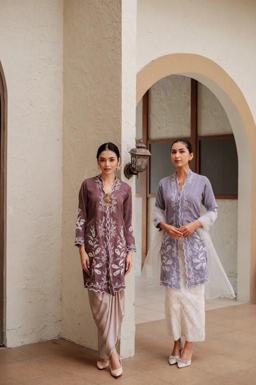 Image of ZAALI - Long Kebaya Cala lilly