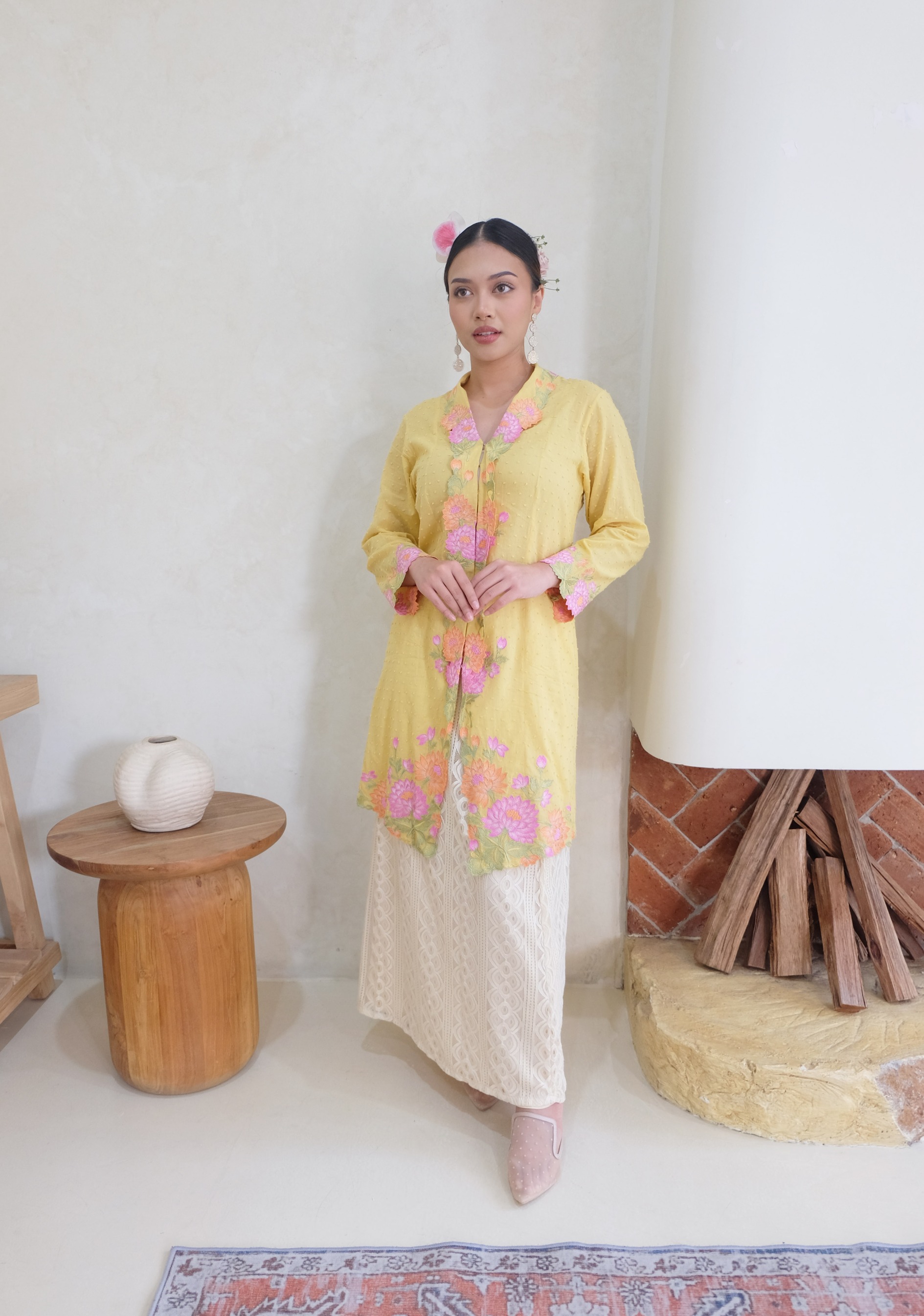 Zaali Long Kebaya Seruni Embroidery
