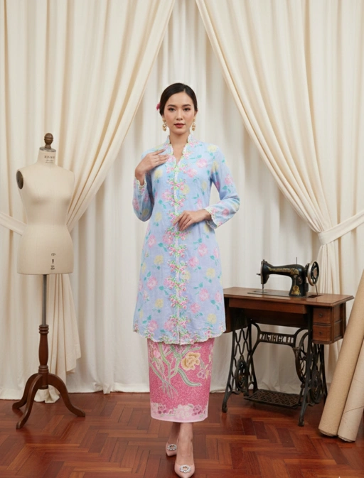 Image of Long Kebaya Geranium