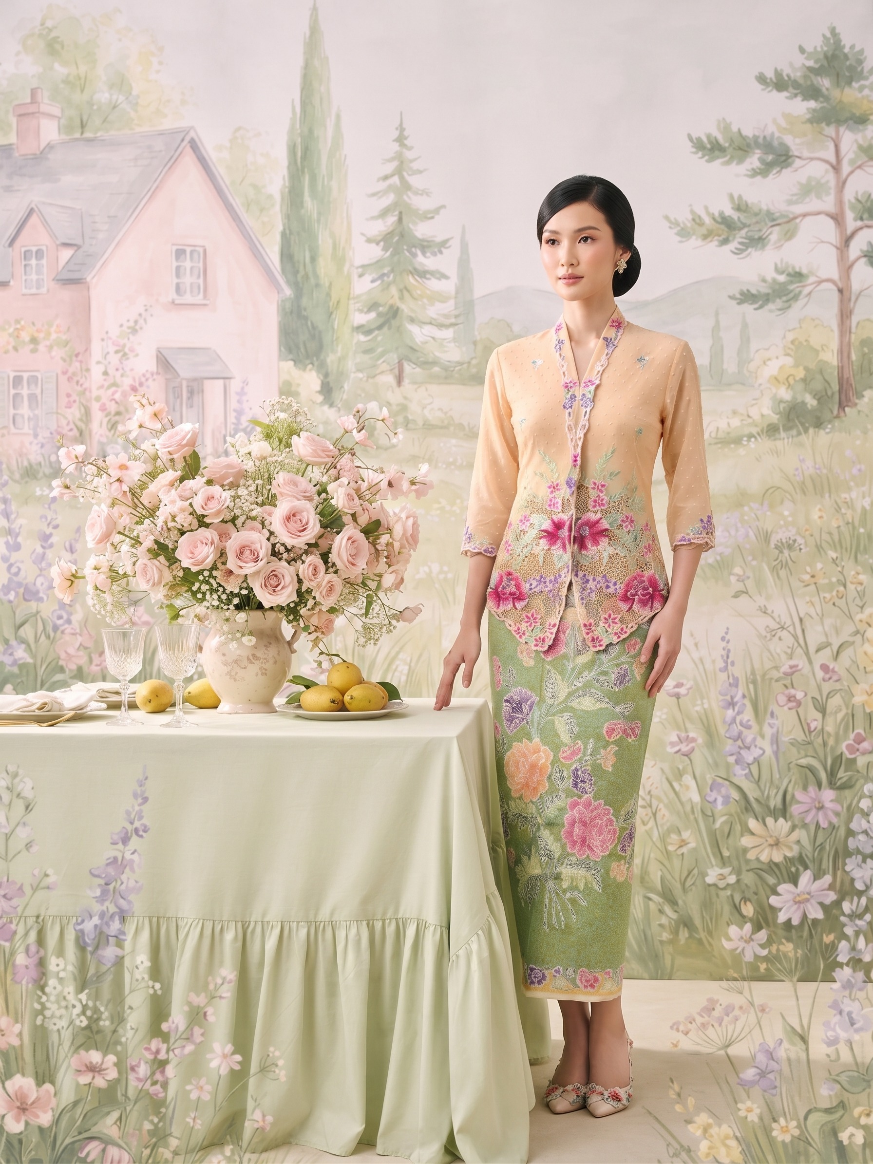 ZAALI - Kebaya Peony Embroidery