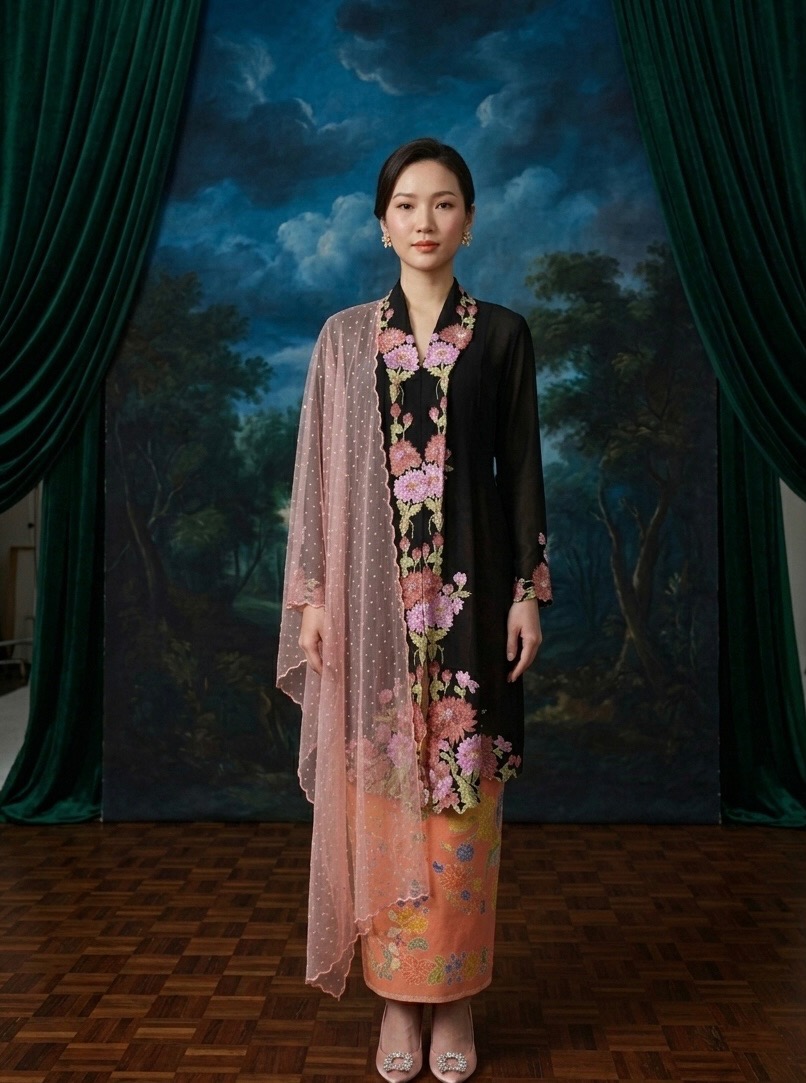 ZAALI - One Set Seruni Kebaya with Skirt and Shawl