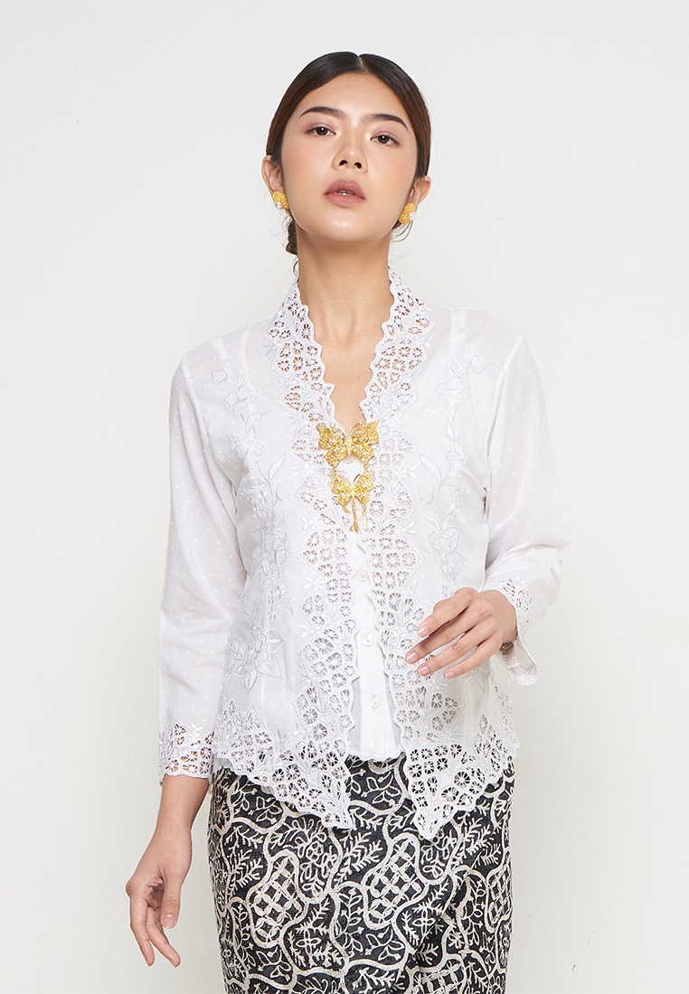 ZAALI - Kebaya Dara V Neck Kirana