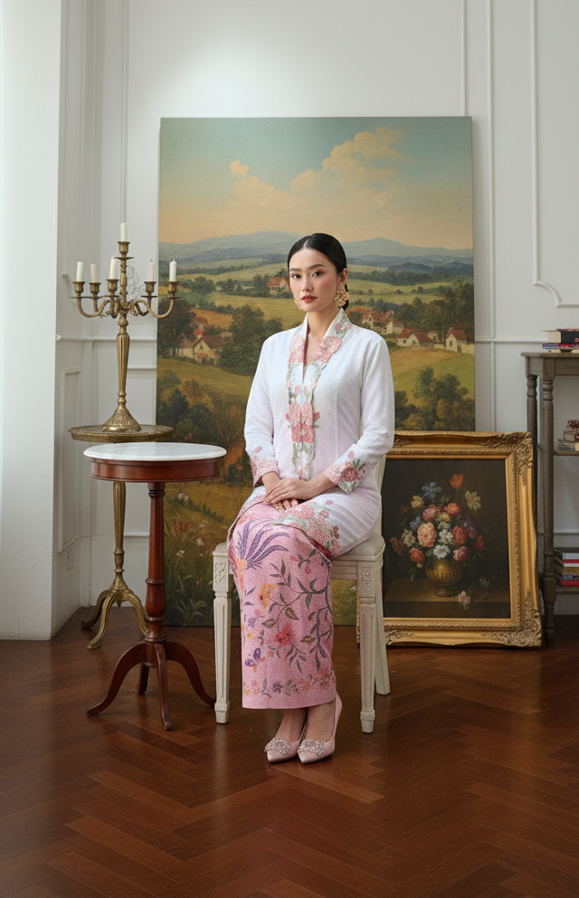 Zaali Long Kebaya Seruni Embroidery