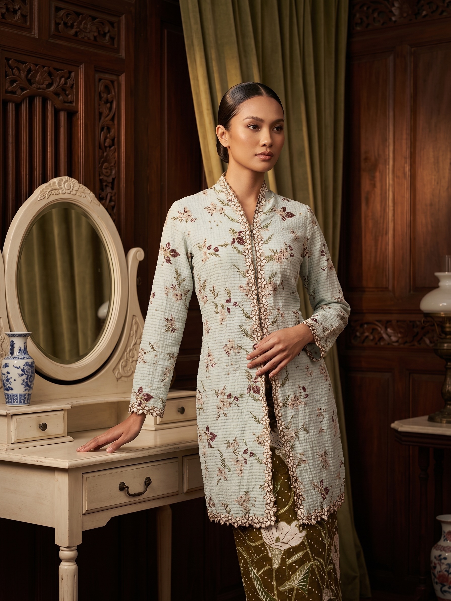 Long Kebaya Little Jasmine Set