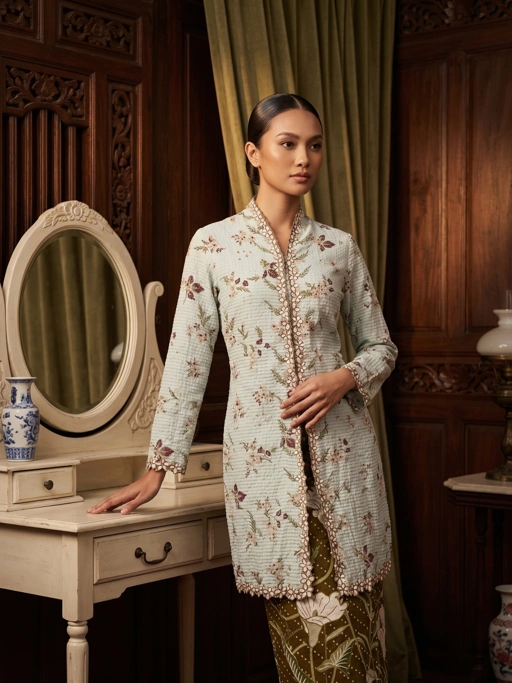 Long Kebaya Little Jasmine Set