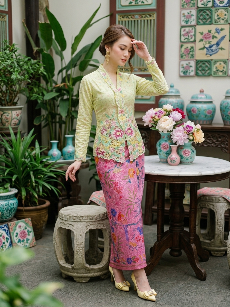 ZAALI - Kebaya Peony Embroidery