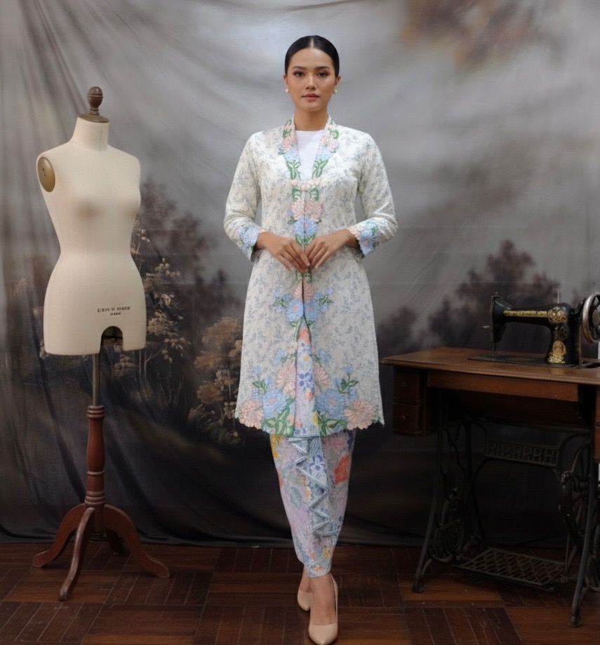 Zaali Long Kebaya Seruni Embroidery