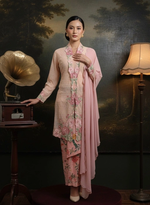 Image of ZAALI - One Set Kebaya Seruni with Skirt and Shawl