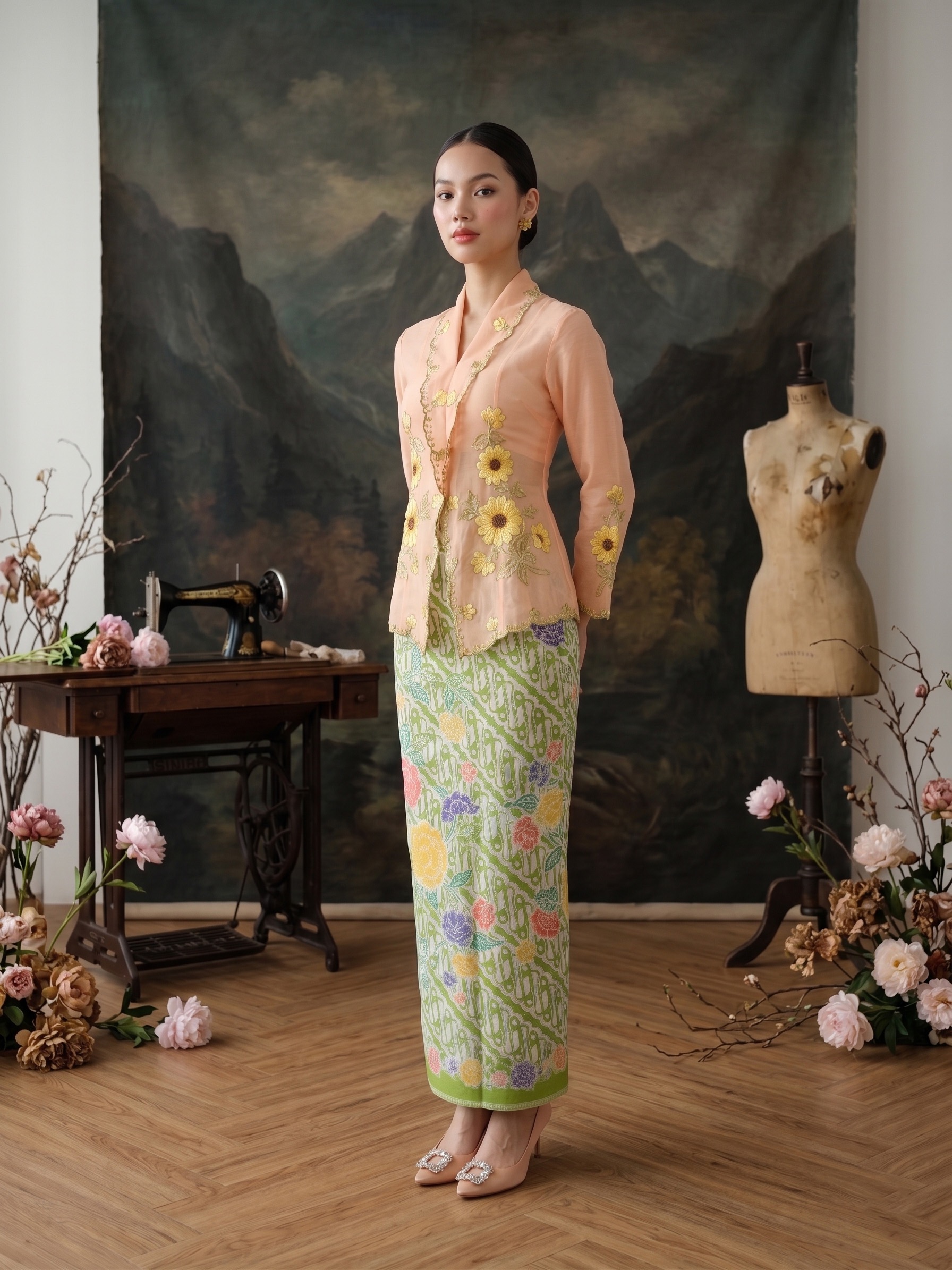 Kebaya Sunflower Embroidery